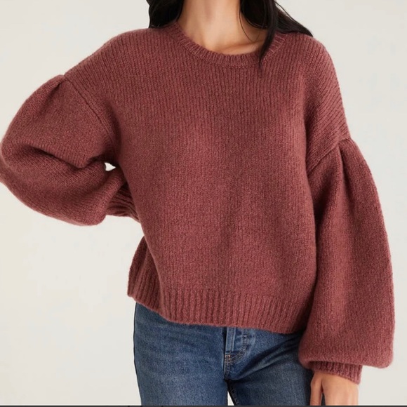 Z Supply Kersa Sweater Mulberry New SML - Picture 1 of 3